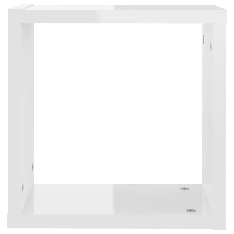 Wall Cube Shelves 6 pcs High Gloss White 30x15x30 cm Payday Deals