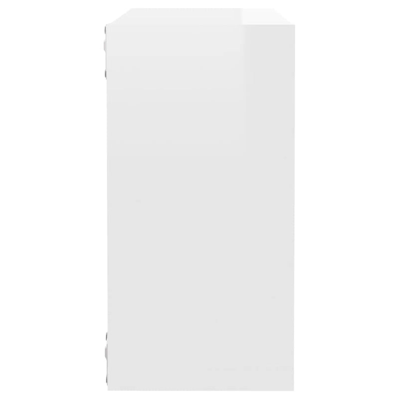 Wall Cube Shelves 6 pcs High Gloss White 30x15x30 cm Payday Deals