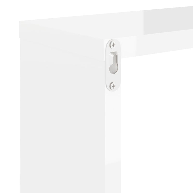 Wall Cube Shelves 6 pcs High Gloss White 30x15x30 cm Payday Deals