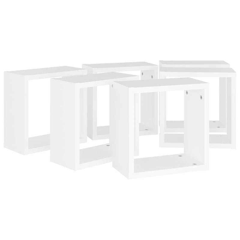 Wall Cube Shelves 6 pcs White 30x15x30 cm Payday Deals