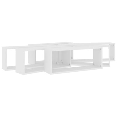 Wall Cube Shelves 6 pcs White 60x15x23 cm Engineered Wood Payday Deals