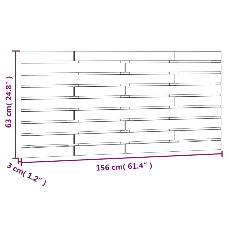 Wall Headboard 156 cm Solid Wood Pine Payday Deals