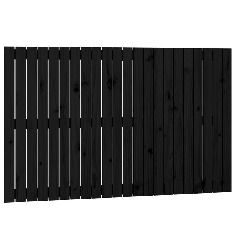 Wall Headboard Black 140 cm Solid Wood Pine Payday Deals