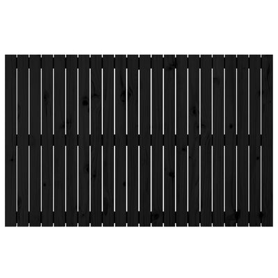 Wall Headboard Black 140 cm Solid Wood Pine Payday Deals