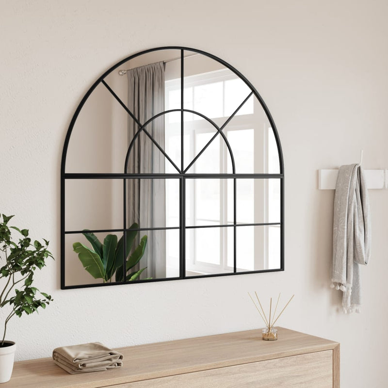 Wall Mirror Black 100x90 cm Arch Iron Payday Deals