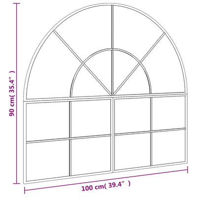 Wall Mirror Black 100x90 cm Arch Iron Payday Deals