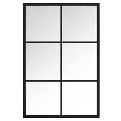 Wall Mirror Black 60x40 cm Metal Payday Deals