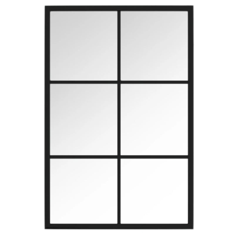 Wall Mirror Black 60x40 cm Metal Payday Deals