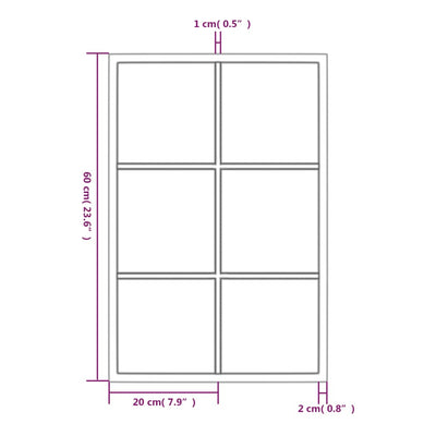 Wall Mirror Black 60x40 cm Metal Payday Deals