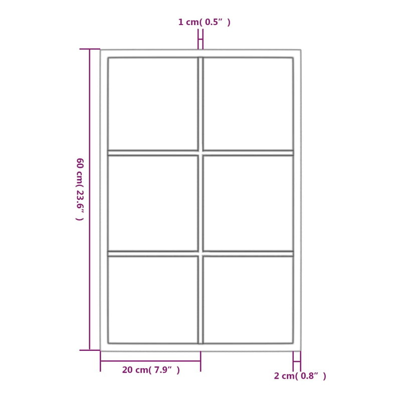 Wall Mirror Black 60x40 cm Metal Payday Deals
