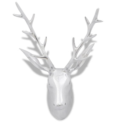 Wall Mounted Aluminium Deer's Head Decoration Silver 62 cm Payday Deals