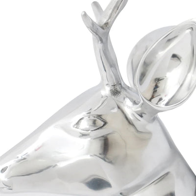 Wall Mounted Aluminium Deer's Head Decoration Silver 62 cm Payday Deals