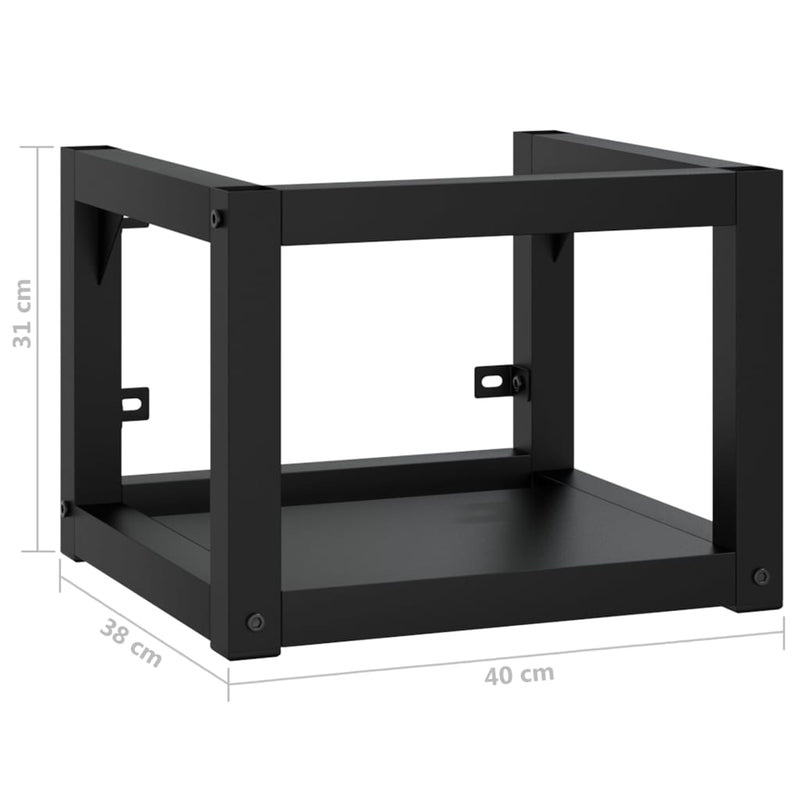 Wall-mounted Bathroom Washbasin Frame Black 40x38x31 cm Iron Payday Deals