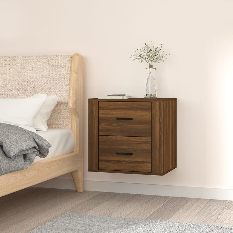 Wall-mounted Bedside Cabinet Brown Oak 50x36x47 cm Payday Deals