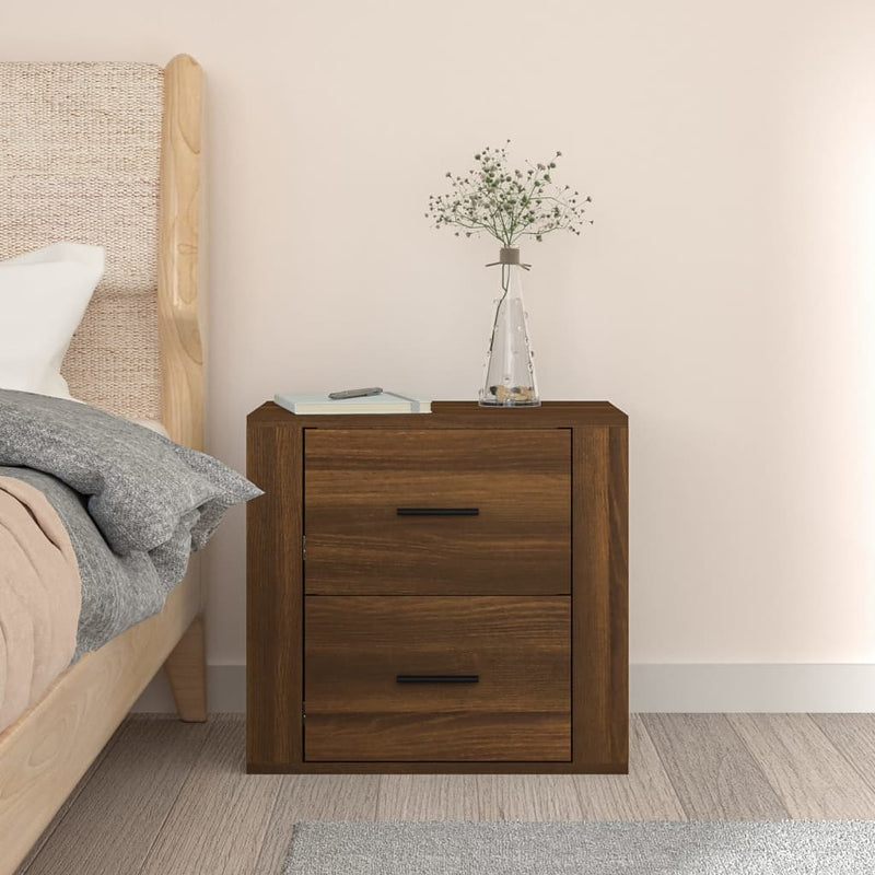Wall-mounted Bedside Cabinet Brown Oak 50x36x47 cm Payday Deals