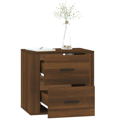 Wall-mounted Bedside Cabinet Brown Oak 50x36x47 cm Payday Deals