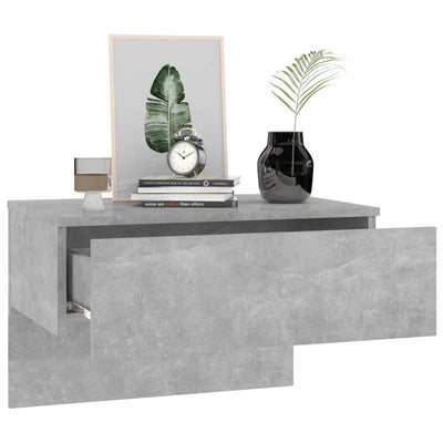 Wall-mounted Bedside Cabinet Concrete Grey Payday Deals