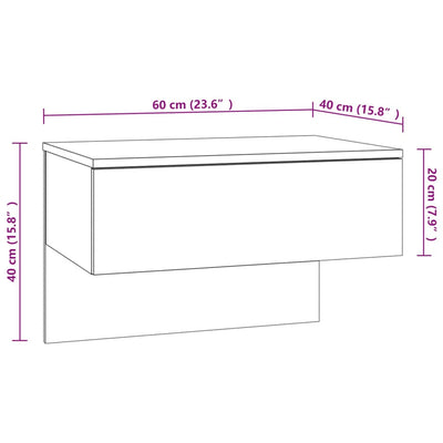 Wall-mounted Bedside Cabinet Concrete Grey Payday Deals
