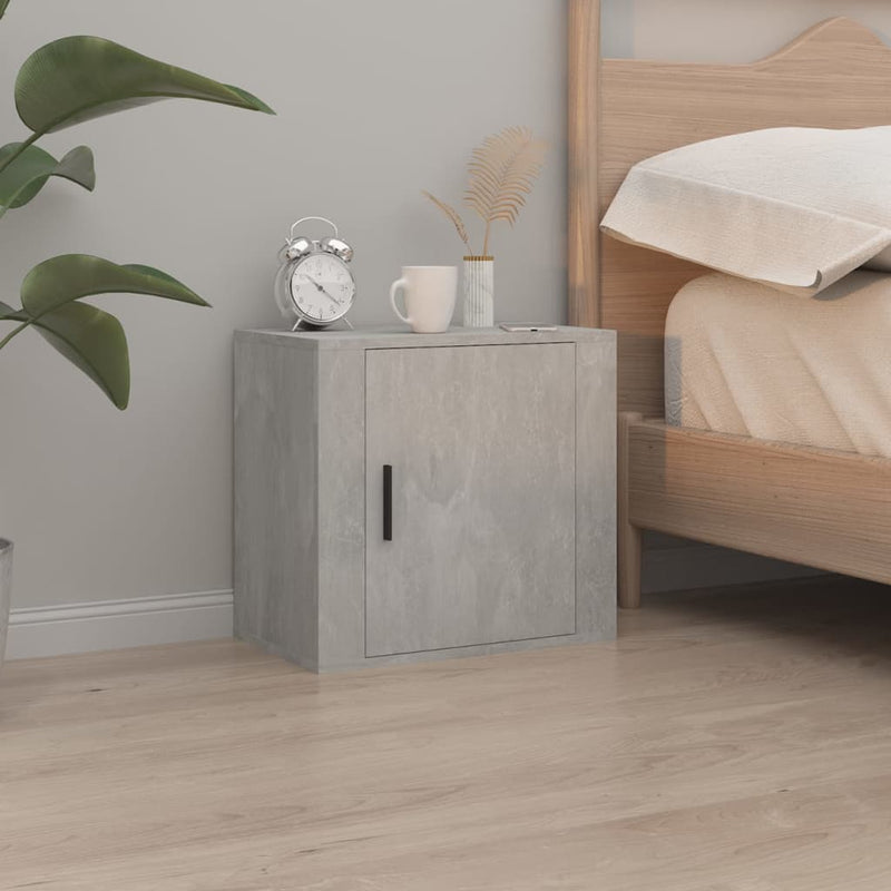 Wall-mounted Bedside Cabinet Concrete Grey 50x30x47 cm Payday Deals