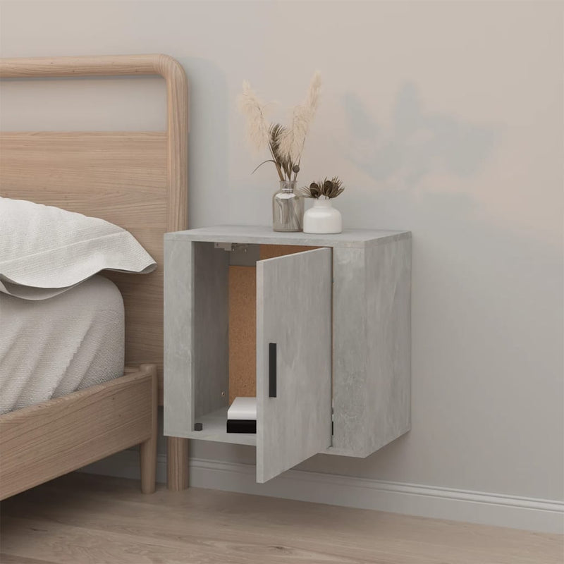 Wall-mounted Bedside Cabinet Concrete Grey 50x30x47 cm Payday Deals