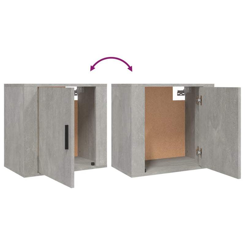 Wall-mounted Bedside Cabinet Concrete Grey 50x30x47 cm Payday Deals