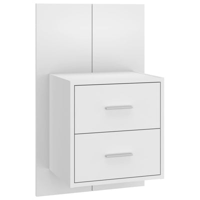 Wall-mounted Bedside Cabinet High Gloss White Payday Deals
