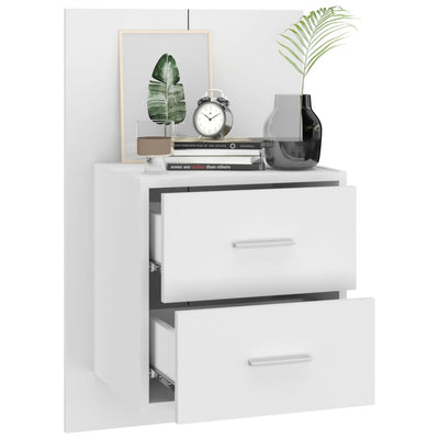 Wall-mounted Bedside Cabinet High Gloss White Payday Deals