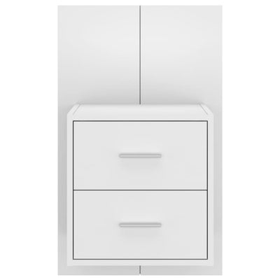 Wall-mounted Bedside Cabinet High Gloss White Payday Deals