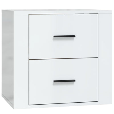 Wall-mounted Bedside Cabinet High Gloss White 50x36x47 cm Payday Deals