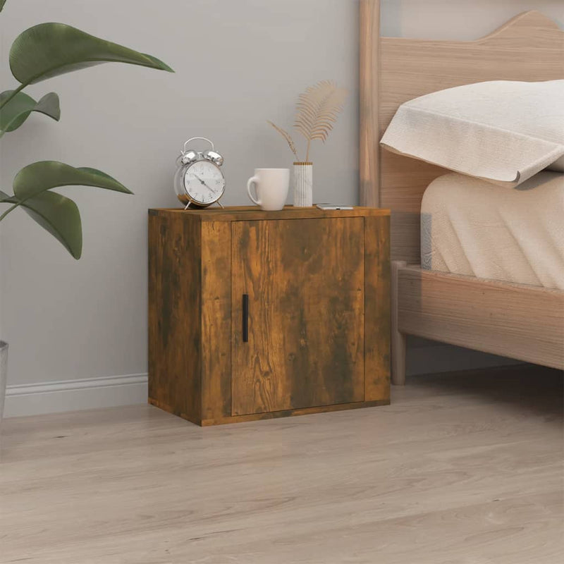 Wall-mounted Bedside Cabinet Smoked Oak 50x30x47 cm Payday Deals