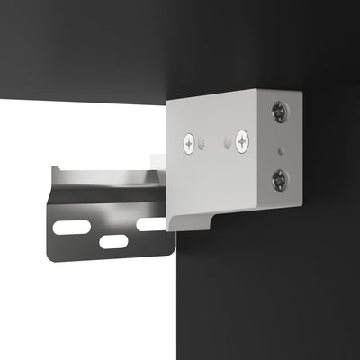 Wall-mounted Bedside Cabinet with LED Lights Black Payday Deals