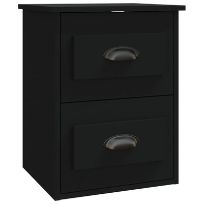 Wall-mounted Bedside Cabinets 2 pcs Black 41.5x36x53cm Payday Deals
