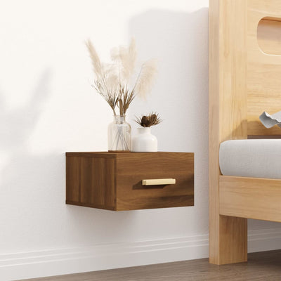 Wall-mounted Bedside Cabinets 2 pcs Brown Oak 35x35x20 cm Payday Deals