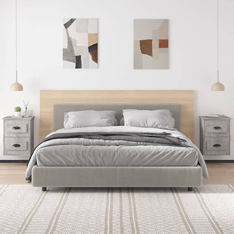 Wall-mounted Bedside Cabinets 2 pcs Concrete Grey 41.5x36x53cm Payday Deals