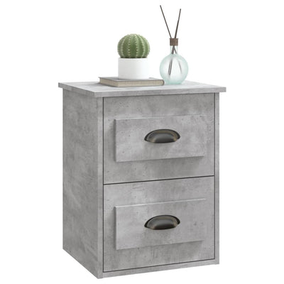 Wall-mounted Bedside Cabinets 2 pcs Concrete Grey 41.5x36x53cm Payday Deals