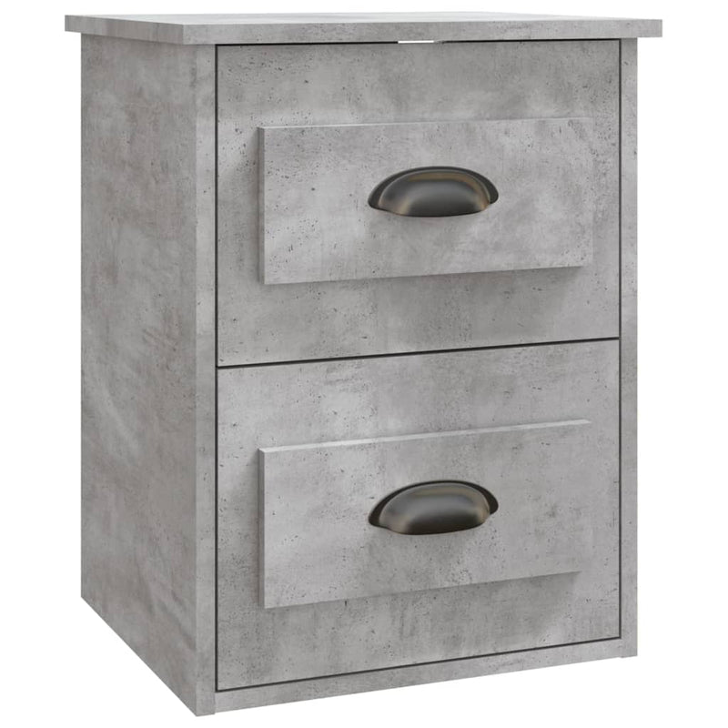 Wall-mounted Bedside Cabinets 2 pcs Concrete Grey 41.5x36x53cm Payday Deals