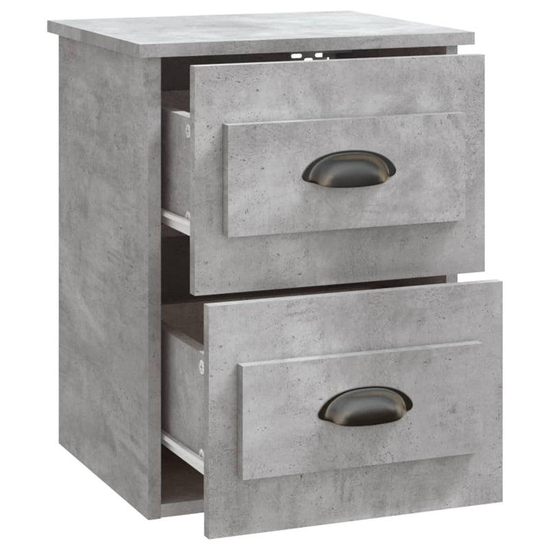 Wall-mounted Bedside Cabinets 2 pcs Concrete Grey 41.5x36x53cm Payday Deals