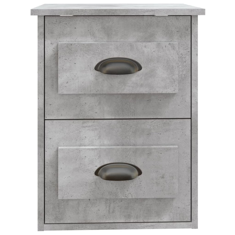 Wall-mounted Bedside Cabinets 2 pcs Concrete Grey 41.5x36x53cm Payday Deals