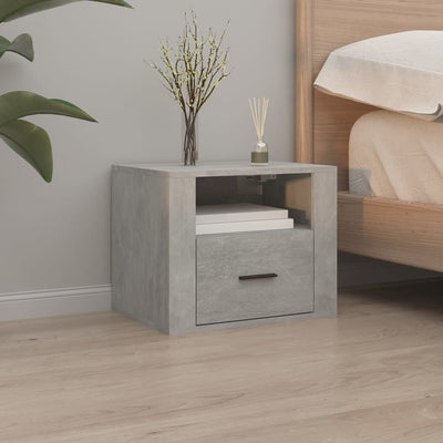 Wall-mounted Bedside Cabinets 2 pcs Concrete Grey 50x36x40 cm Payday Deals