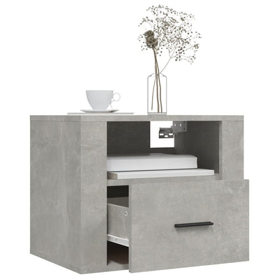 Wall-mounted Bedside Cabinets 2 pcs Concrete Grey 50x36x40 cm Payday Deals