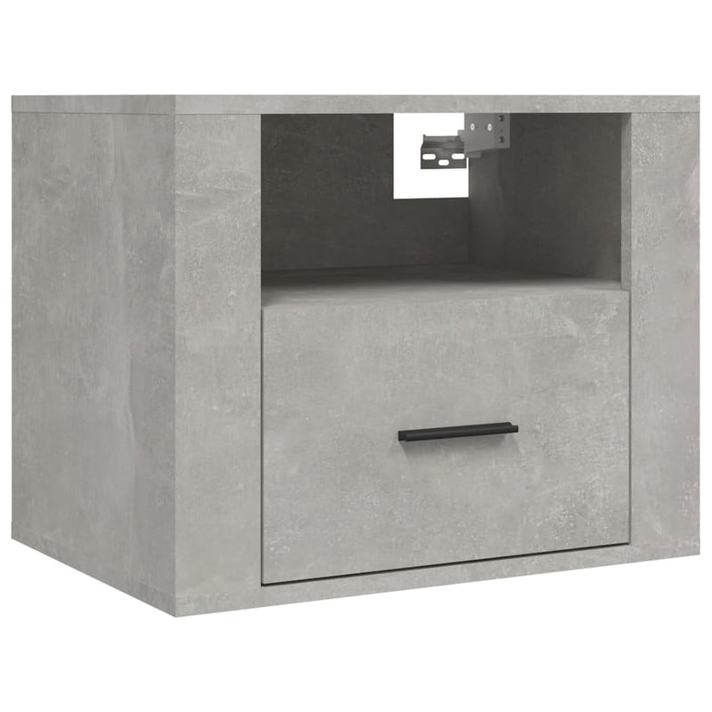 Wall-mounted Bedside Cabinets 2 pcs Concrete Grey 50x36x40 cm Payday Deals