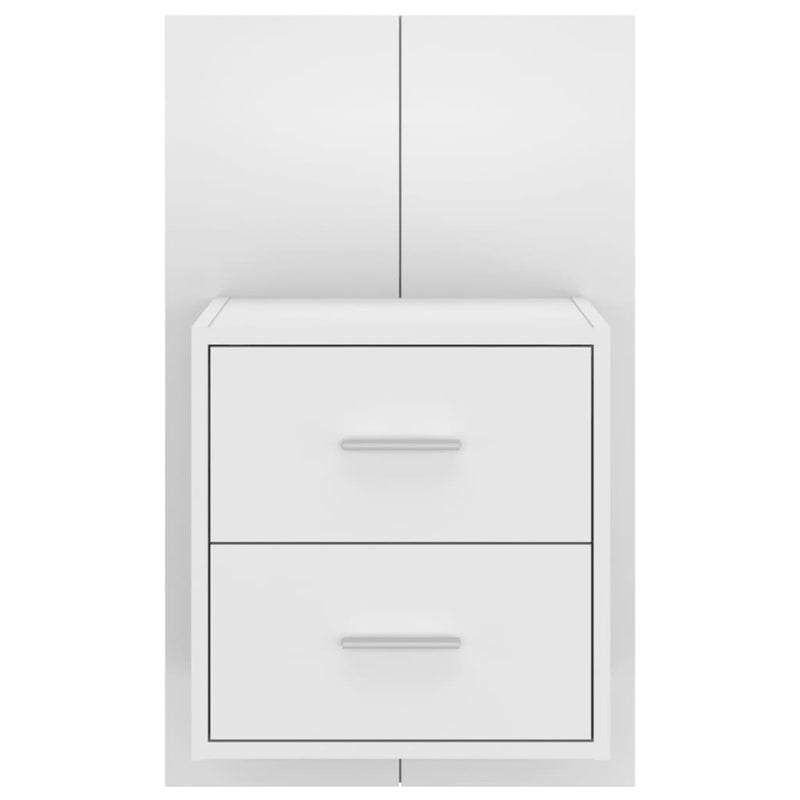 Wall-mounted Bedside Cabinets 2 pcs High Gloss White Payday Deals