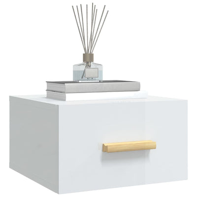 Wall-mounted Bedside Cabinets 2 pcs High Gloss White 35x35x20 cm Payday Deals