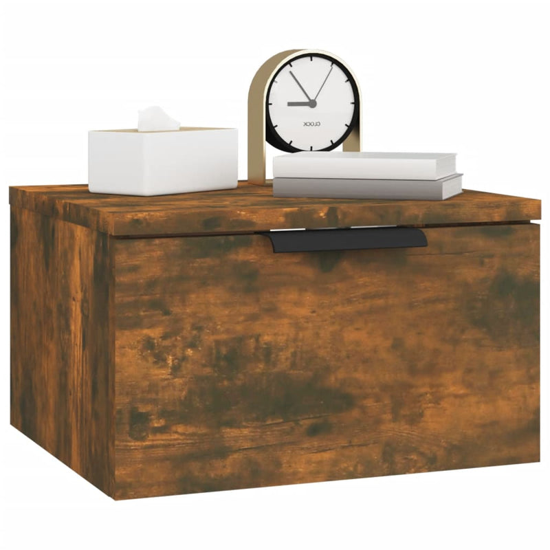 Wall-mounted Bedside Cabinets 2 pcs Smoked Oak 34x30x20 cm Payday Deals