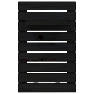 Wall-mounted Bedside Shelves 2 pcs Black Solid Wood Pine Payday Deals