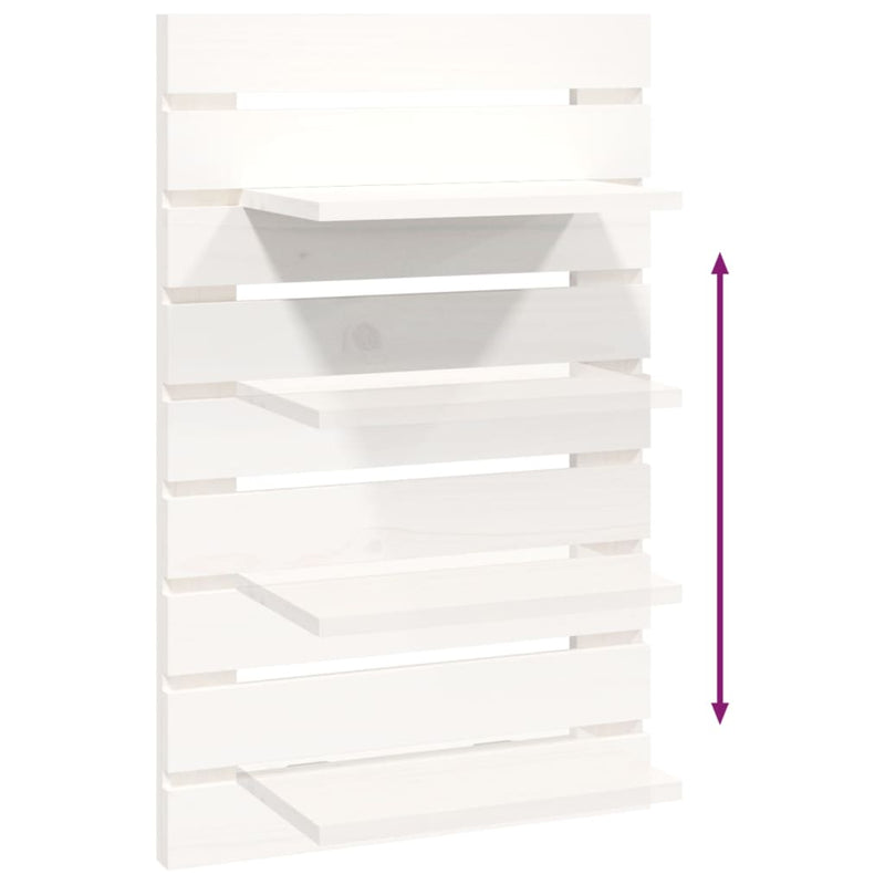 Wall-mounted Bedside Shelves 2 pcs White Solid Wood Pine Payday Deals