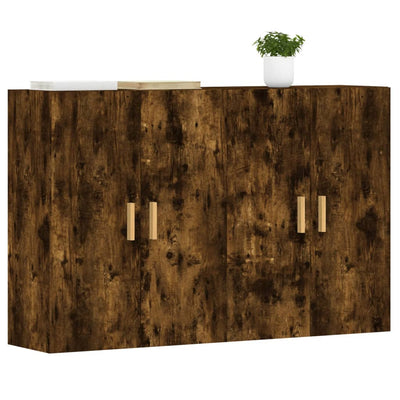 Wall Mounted Cabinets 2 pcs Smoked Oak Engineered Wood Payday Deals