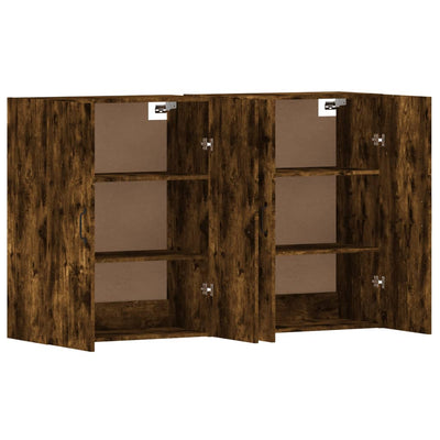 Wall Mounted Cabinets 2 pcs Smoked Oak Engineered Wood Payday Deals