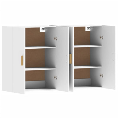 Wall Mounted Cabinets 2 pcs White Engineered Wood Payday Deals