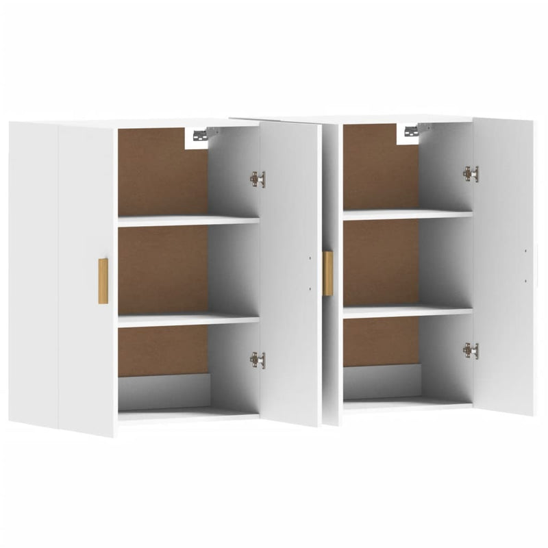 Wall Mounted Cabinets 2 pcs White Engineered Wood Payday Deals